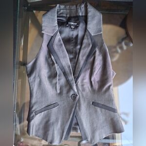 Bebe Y2K Charcoal and Black Womans Vest